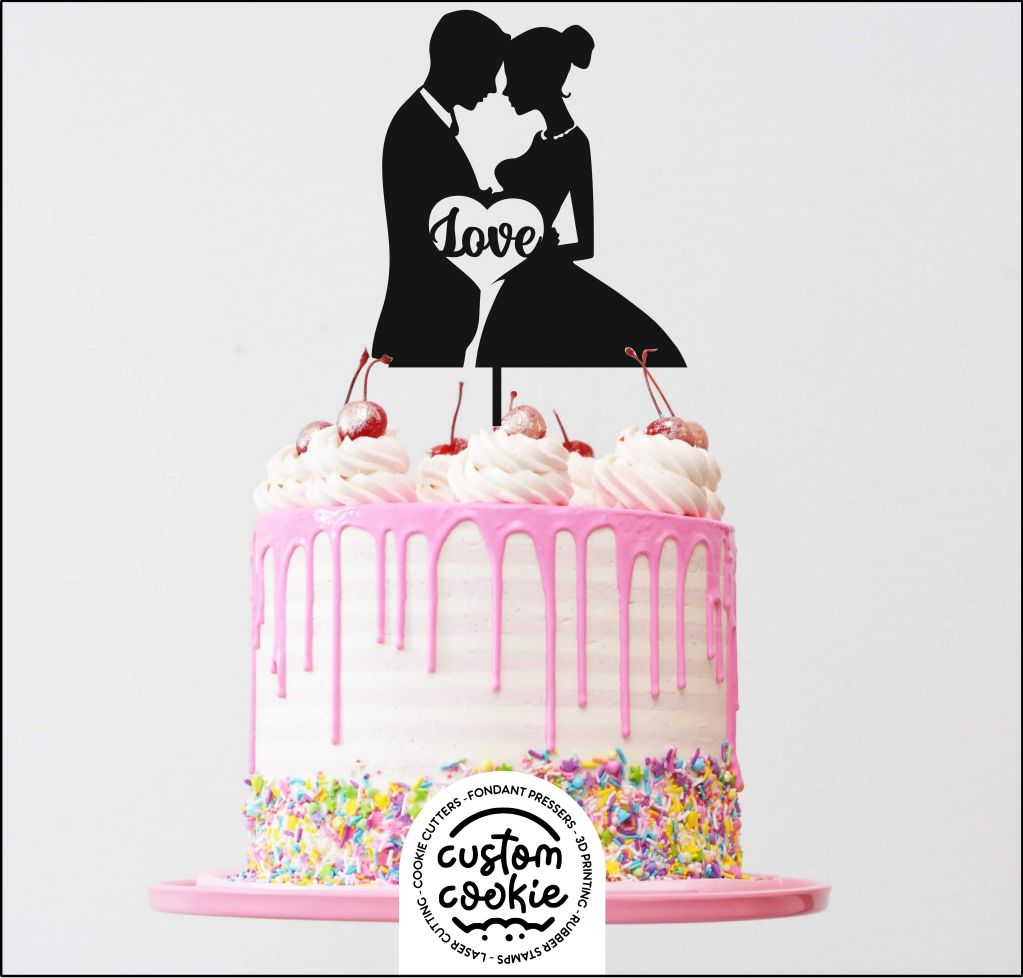 Cake Topper - Mr & Mrs Love