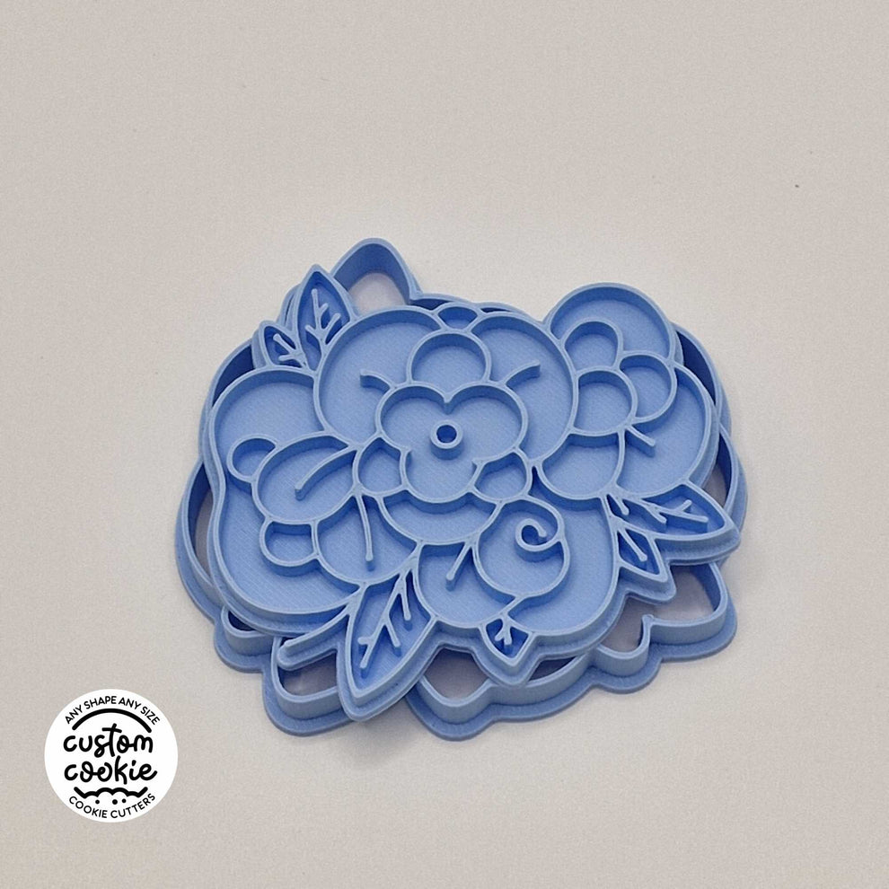 Floral Peonies – Custom Cookie