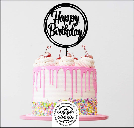 Cake Topper - Happy Birthday 4