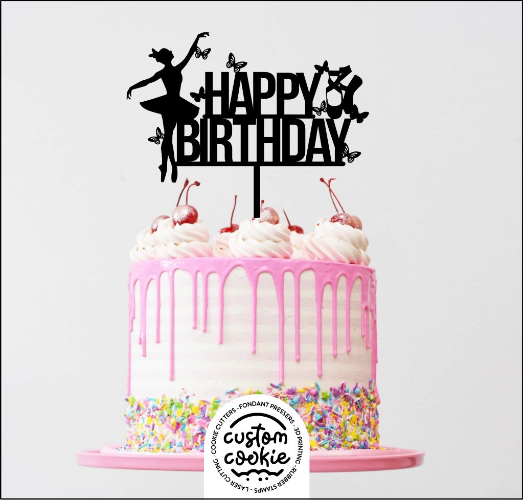 Cake Topper - Happy Birthday Dancer