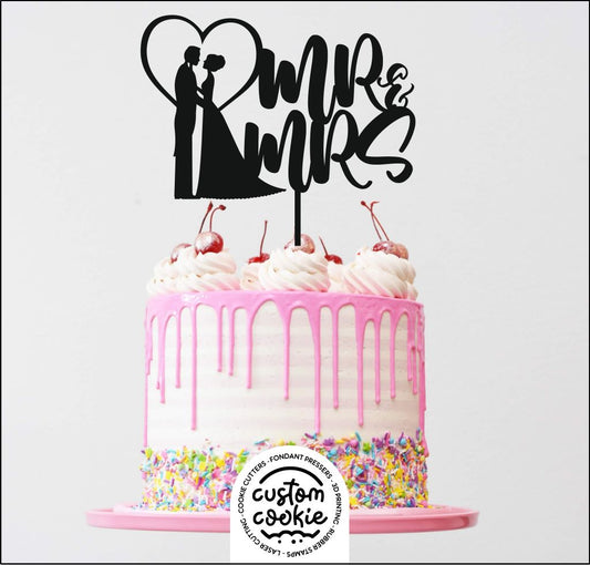 Cake Topper - Mr & Mrs Couple