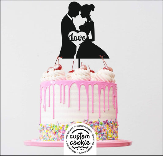 Cake Topper - Mr & Mrs Love