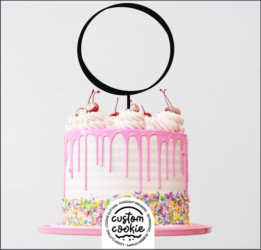 Customisable Cake Topper - Empty Circle